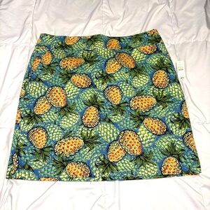 Talbots Pineapple Straight Pencil Mini Skirt Size 14 New with tags!